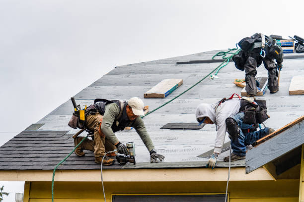 Professional Roof Replacement technician working in Helmetta, NJ